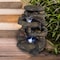 Pure Garden 3-Tier LED Waterfall Fountain, Brown 50-0006 - alternate 2
